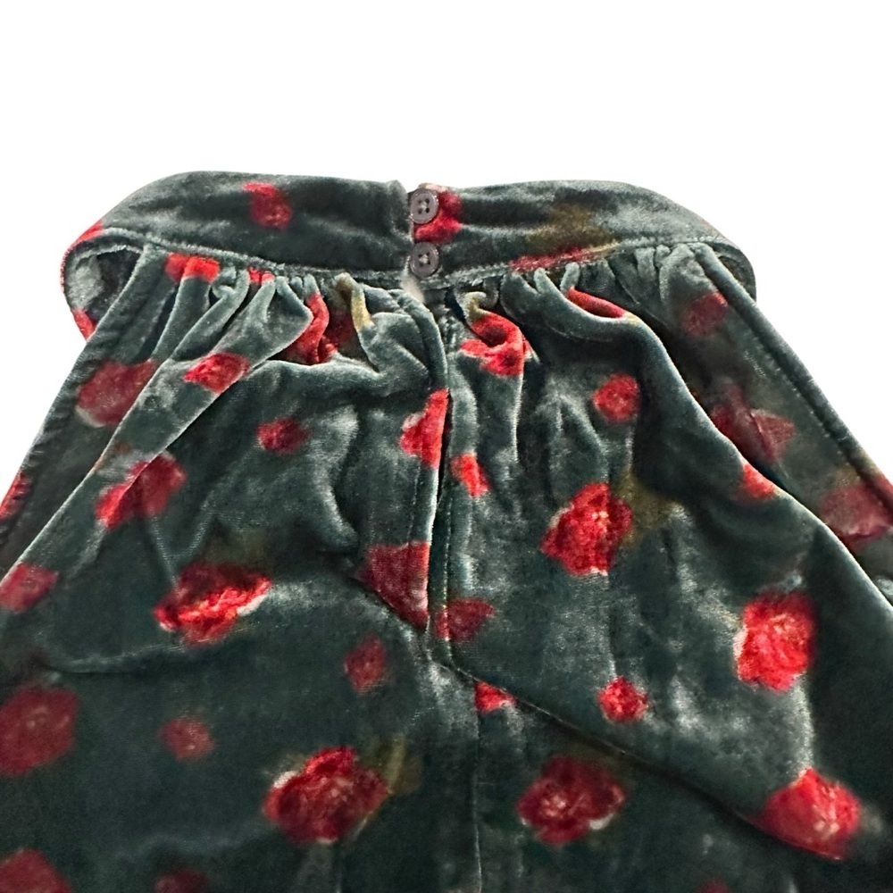 LOFT Floral Velvet Shirred Halter Top - Picture 6 of 8